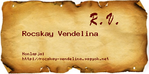 Rocskay Vendelina névjegykártya